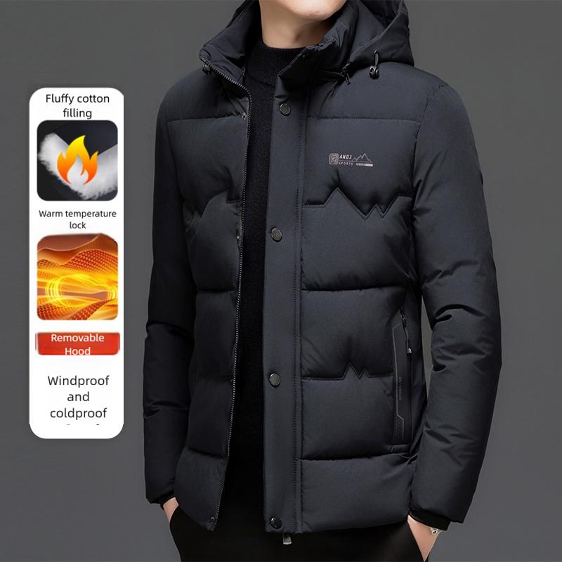 Winter Parka Thick Warm Men's Hooded Coat Puffer Jacket Men Thick Windproof Cotton Outwear Male Snow Cold-proof Padding Coat