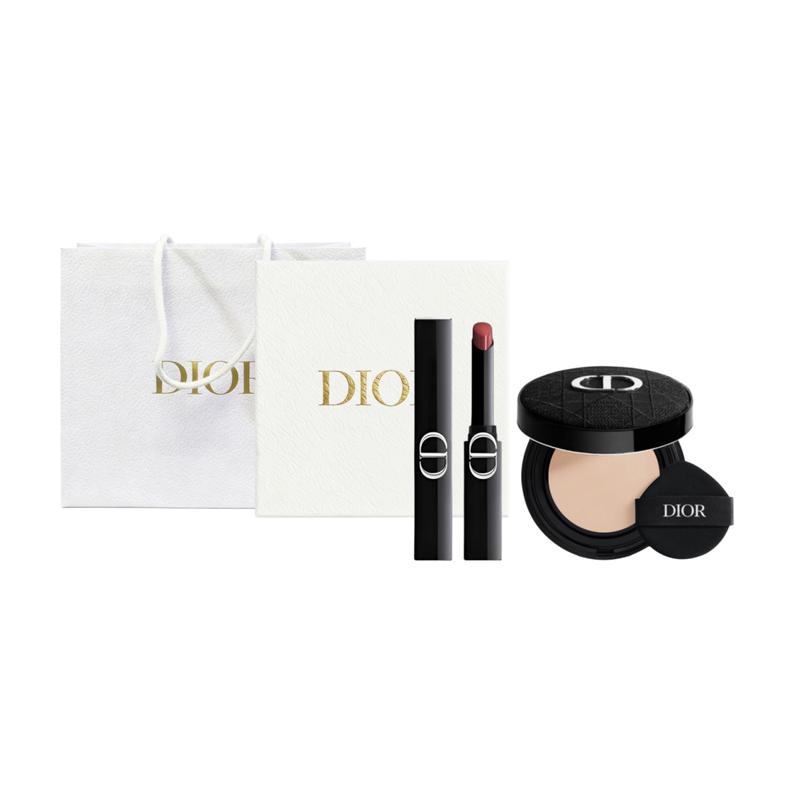 

DIOR Lipstick Intense Blue Gold Stunning + Makeup Cushion Celebrity Makeup Set Gift Box Gift Bag Version Creamy Skin Concealer Water Glow Long-lasting синій