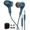 Earphones Wired Earphones Microphone With Remote Control Compatible iPhone/iPad iPod/PC/Android/PS4/PS5 for PC 3.5mm Earphone Jack Heavy Bass Magnetic