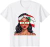 Libanon Flagge Sonnenbrille Frau Libanesischer Stolz T-Shirt