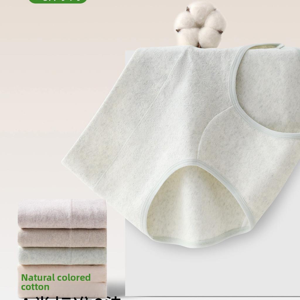 Ladies Spring and Summer New Type A Pure Cotton Antibacterial Extension of The Middle Waist No Scar Briefs