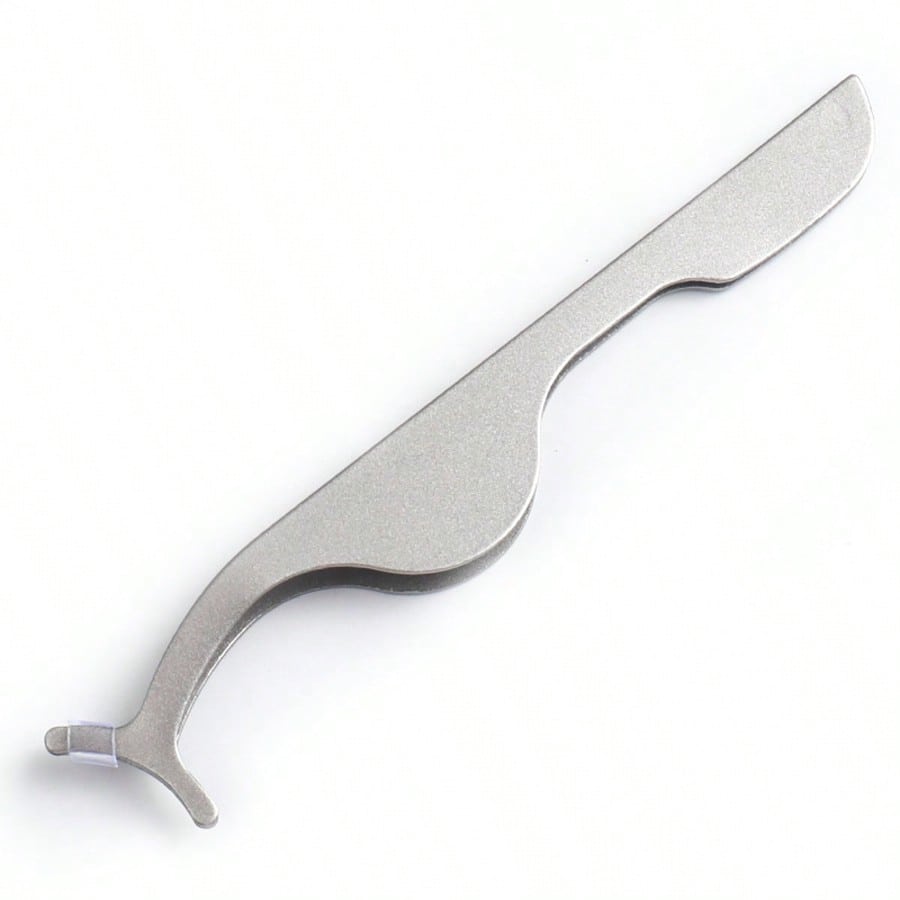 1pc Stainless Steel Eyelash Tweezers, Eyelash Extension Tweezers, Hair Removal Tweezers, Fake Eyelashes Adhesive Applicator Tool For Women