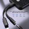 2 In 1 USB C To 3.5mm Headphone and Charger Adapter, USB C To AUX Mic Jack with PD 60W Fast Charging for Stereo, Earphones, Compatible with iPhone