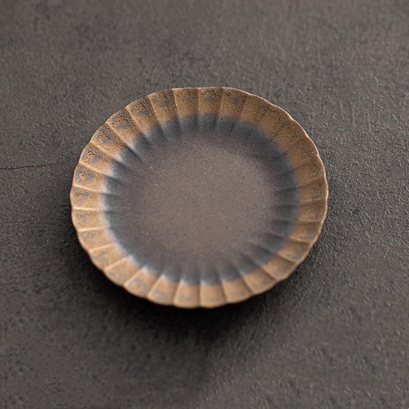 

Винтажные грубые керамические подставки в виде цветка лотоса, аксессуары для чая кунг-фу, теплоизоляционные, водонепроницаемые, нескользящие коврики, реквизит для фотосъемки ювелирных изделий