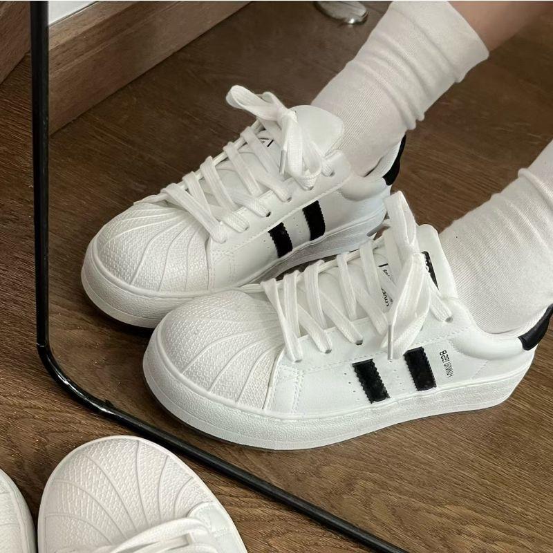 thick-soled shell head little white shoes women's new lightweight sports shoes casual versatile student board shoes