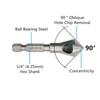 3PCS 90 Degree Countersink Bit Deburring Drill Bits Tapper Hole Cutter Hand Tools Wood Soft Metal Plastic Chamfer Bits