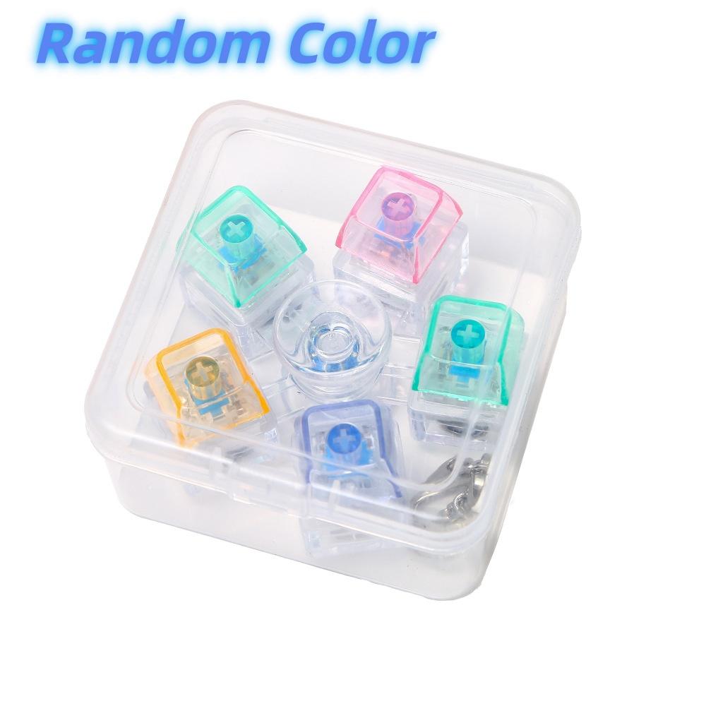 1Pc Rotatable Keyboard Fidget Fidget Spinner Keychain Mechanical Axis Led Light Clicker Stress Relief Sensory Therapy Finger