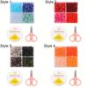 4 Grid Box Mixed Color 6mm 440pcs Acrylic Bead Jewelry Making Kit, Handmade DIY Bracelet Necklace Gift Making