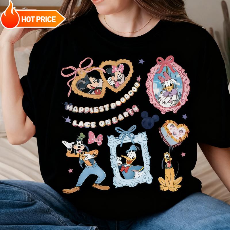 Boy Girl   Mickey Mouse 2025 Summer Tshirt Family Parentchild Oversized Casual Loose Unisex Women Short Sleeve Tee Top Y2k