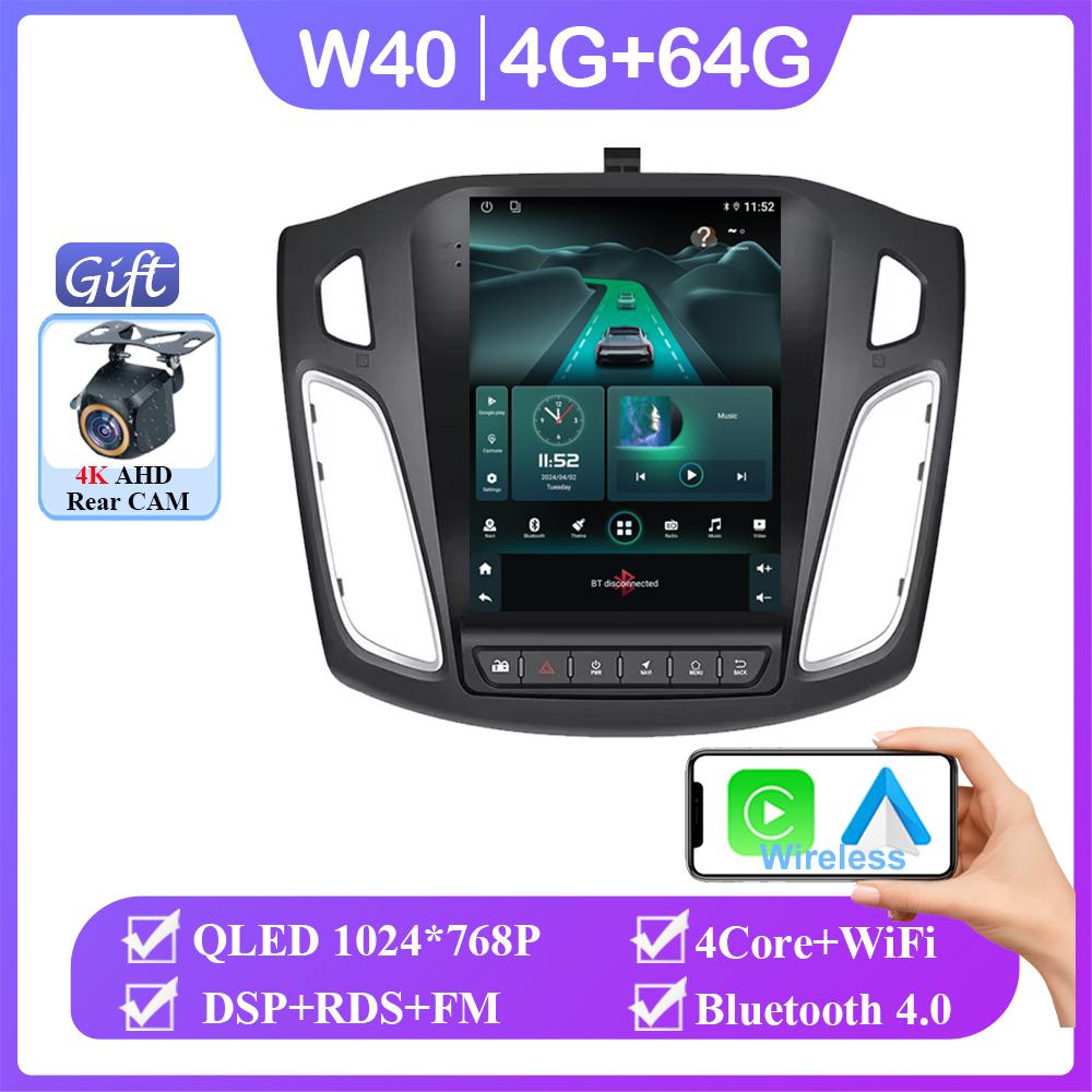 9.7 Inch screen For Ford Focus 3 Mk 3 2011-2019 Car DVD AutoRadio Carplay 4G Multimedia Player WIFIGPS Navigation NP No 2din DVD