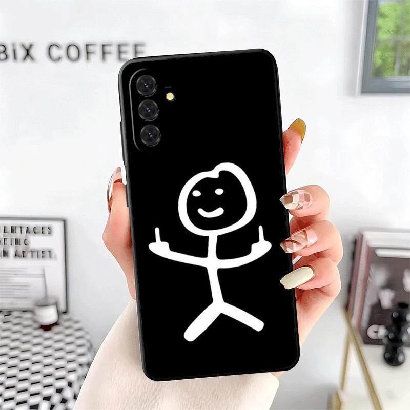 Funny Stickman Matchman Soft Phone Case for Samsung A17 A37 A57 A16 A26 A36 A56 A15 A25 A35 A55 A14 A24 A34 A54 A13 A23 A33 A53