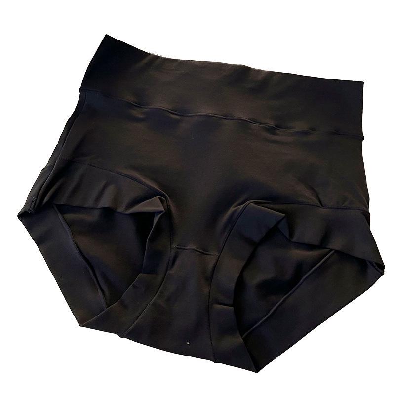 Übergröße 60 Stück Nahtlose Baumwoll-Slips mit hohem Bund zur Bauchkontrolle für Damen mit antibakteriellem Schritt und Hüftlift.