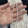 Natural White Rice Pearl Beads 2.8-3.2mm 36cm Small Irregular Loose Pearls For Beginner DIY Jewelry Making, Low Grade Cheap Practice Craft Pearls