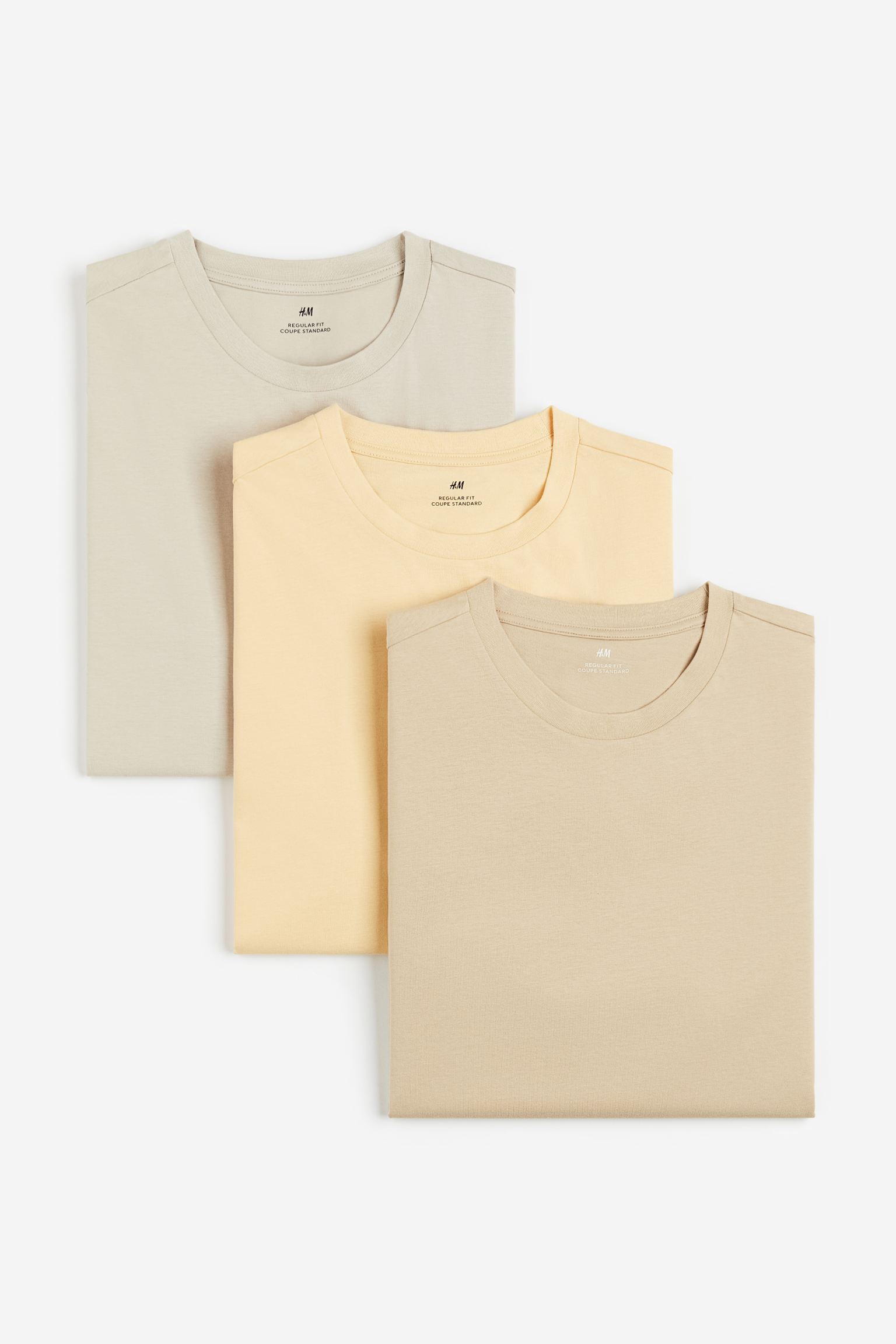 

3-pack Regular Fit Round-neck T-shirts