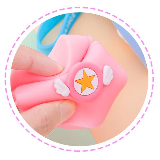 Storage Bag Cartoon Decor Earphone Keys Changes Coin Storage Bucket with Wrist Strap Zipper Closure Portable Keychain Bag Decoration Pendant