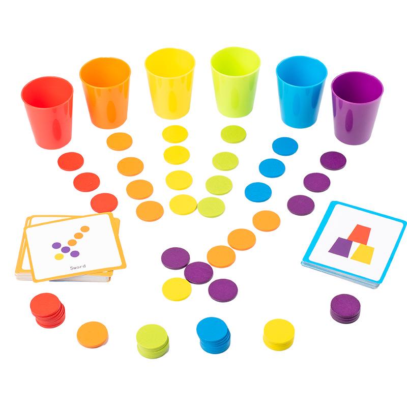 Colorful Stacking Cups Game: Children s Logic and Concentration Training Toy