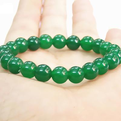 Braccialetto di giada imitazione verde Braccialetto rotondo vintage da donna Gioielli da donna Regalo
