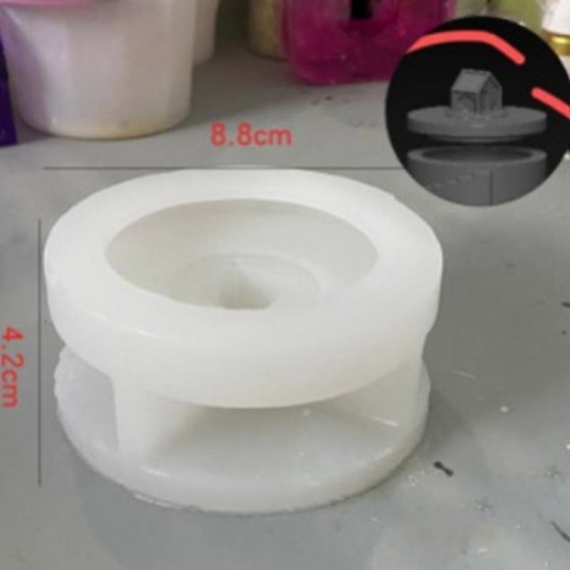 Multifuntional Silicone Mold Crafting Moulds Castles Shape Candle Holder Moulds Silicone Texture Suitable for Crafting