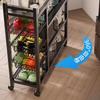 Adjustable Kitchen Storage Rack with Mesh Baskets