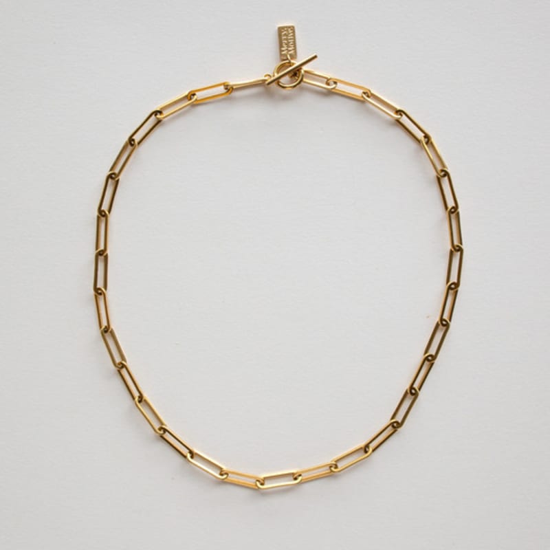 MERRYMOTIVE Bold Clip Chain Gold Necklace