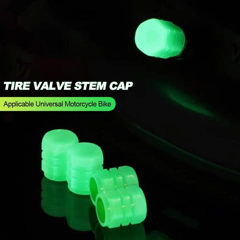 Leuchtende Auto-Radkappen Reifenventilkappen Kunststoff ABS Staubdicht Reifen Autozubehör Reifenventilkappenabdeckung Für Auto Motorrad Fahrrad