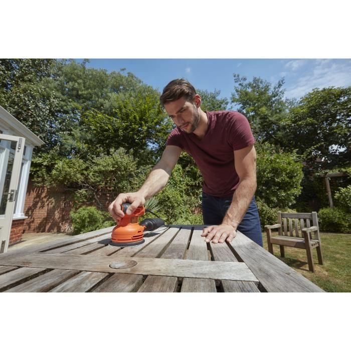 Corded Orbital Sander - Black+decker - Bew210-qs - 230w - 125mm - with 1 Abrasive and Dust Bag