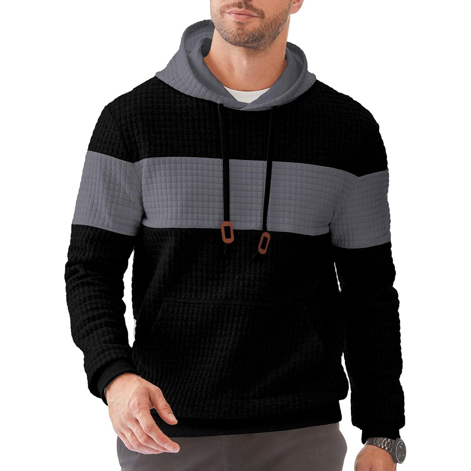 

Спортивный костюм с капюшоном, унисекс, одежда для бега, пуловер с длинными рукавами, толстовка с капюшоном L чёрный