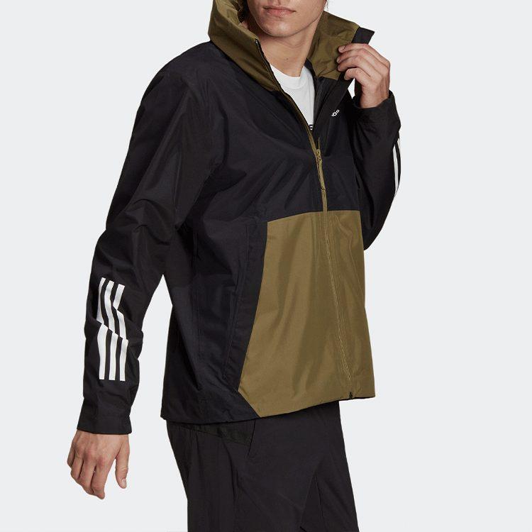 Adidas Jackets Men's Olive Green Hooded Moderate Other H65774