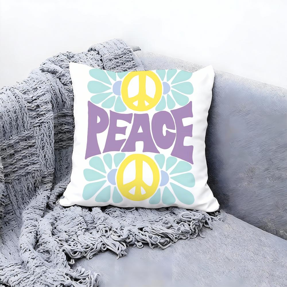 serene peace Cushion Cover Premium Comfort Reversible Pillow Cove Two in One Design for Any Room  Car Interior