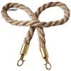 Rope with Metal Hooks 1/1.5/2M Natural Braided Jute Rope, Heavy Duty Woven Twine Barrier for Crafts, Queue Crowd Control