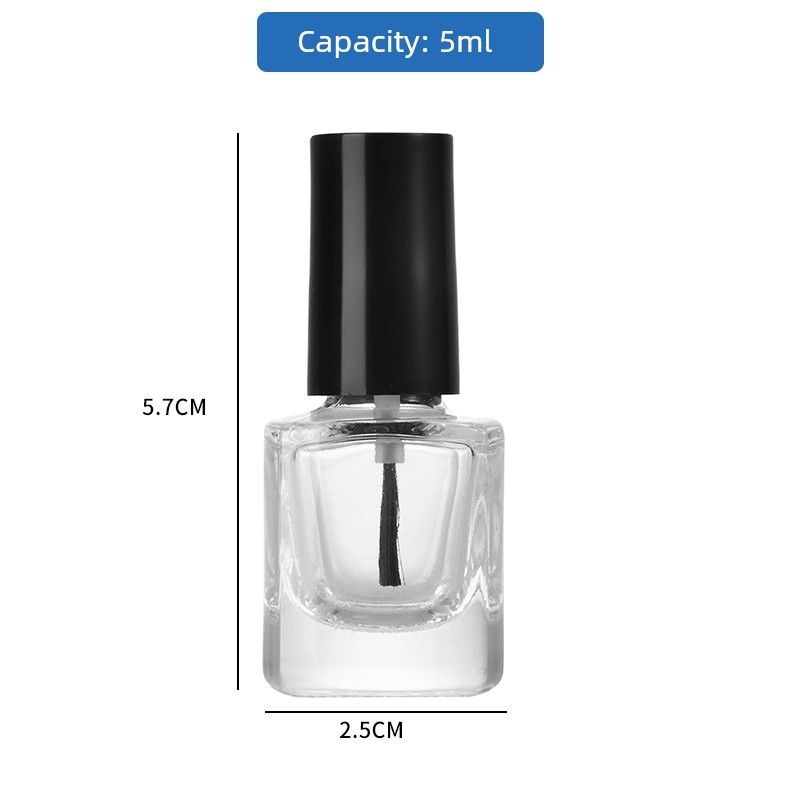 Factory Direct Sales In Stock Nail Polish Bottle Empty Glass Bottle Brush with Lid Nail Polish Sub-Packaging Blush Glue Medicine Bottle Lot