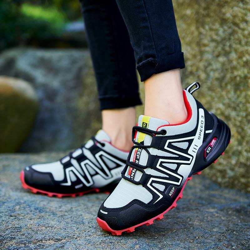Neue Damen-Outdoor-Wanderschuhe, leichte, verschleißfeste Wanderschuhe für Bergsteigen, wasserdichte große Leder-Sportschuhe für Damen