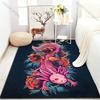Salamander- und Blumendruck Teppich für Wohnzimmer Schlafzimmer Bettseite Sofa Bodenmatte Moderne Heimdekoration Gang Korridor Bereichsteppich