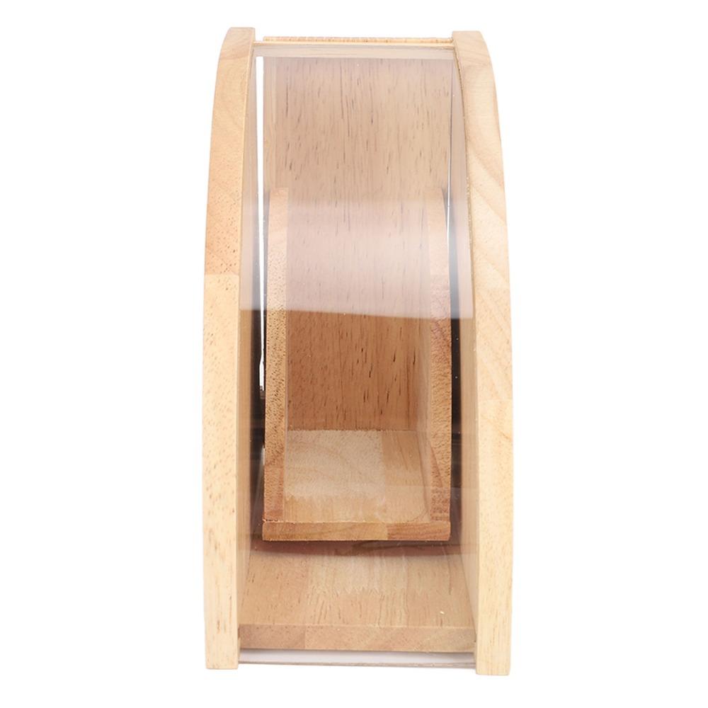 Fan Shaped Coffee Filter Storage Rack Solid Wood Coffee Paper Container Household Countertop