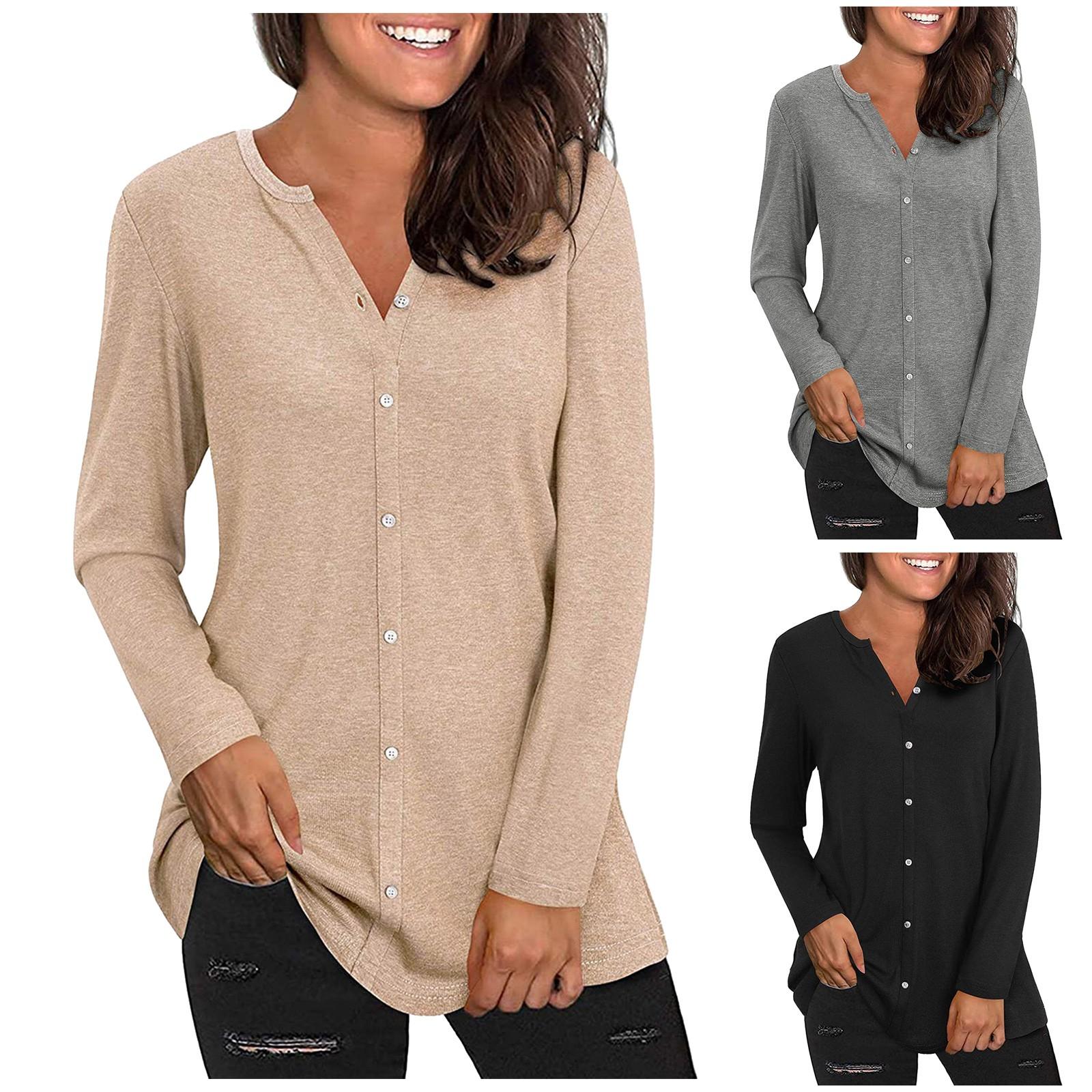 

Модная повседневная женская однотонная футболка с длинными рукавами и круглым вырезом