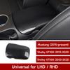 Car Center Console Armrest Storage Box Sticker ABS Carbon Fiber Decal Interior Trim Cover for Ford Mustang 2015-2026 / Shelby GT350 2015- / GT500 -