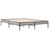 VidaXL Bed Frames Sonoma Grey 120x200 Cm Engineered Wood and Metal, Bed, Guest Bed, Double Bed, Bedroom Furniture At 845024