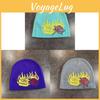 Knit Halloween Party Beanie With Flame Rose Pattern For Winter Outdoor Cycling