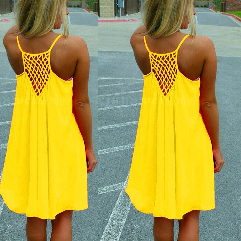 Women's Elegant Summer Beach Wear Bikini Cover Up Boho Swimwear Swing Sun Dress