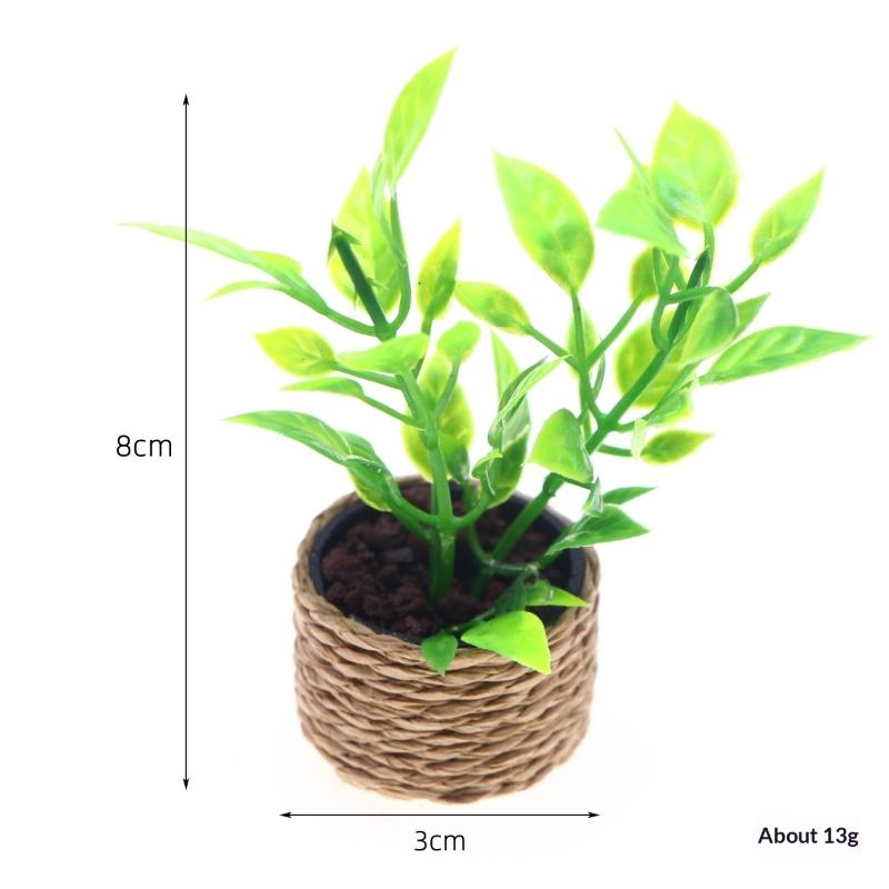 1Pcs Home Garden Furniture Decor Toy 1:12 Dollhouse Miniature Orange Tree Potted Green Potted Plants Model