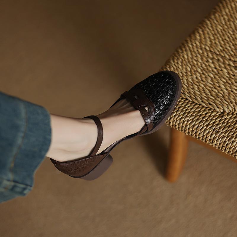 Retro Versatile Woman Shoes 2026 Spring New Women's Pointed High-heeled Sandals Comfort Non Slip Women Heels Zapatos De Mujer