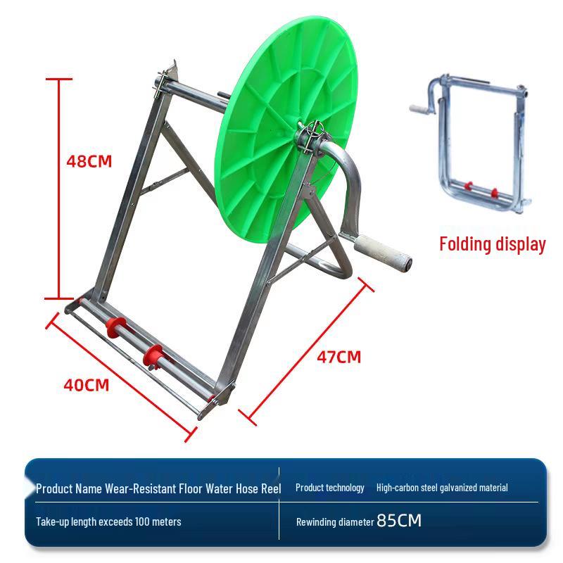 Agricultural Water Hose Reel and Storage Rack for Irrigation Pipe and Drip Tape