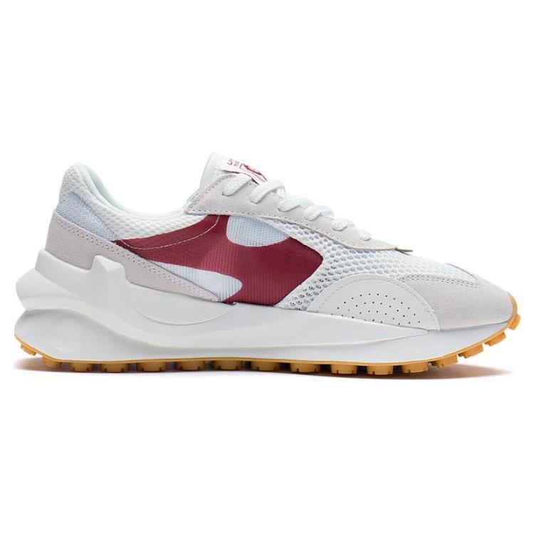 Li Ning Platz und Rund Textil, Leder Bequem Dämpfung Rutschfest Abriebfest Niedrig geschnitten AGCS107-5