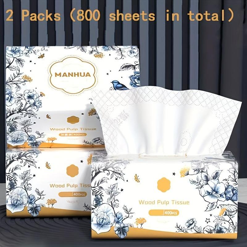 6 Packungen insgesamt Großes Fassungsvermögen Restaurant-Servietten, 5-lagig, Dicke geprägte Taschentücher, für Küchen, Badezimmer Zuhause, Büro, Auto