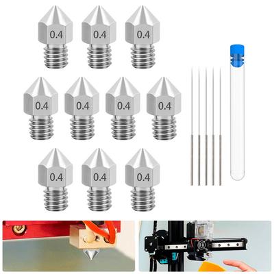 10X MK8 Extruder For 3D Printer Stainless Steel Nozzle for Creality CR-10 Ender3