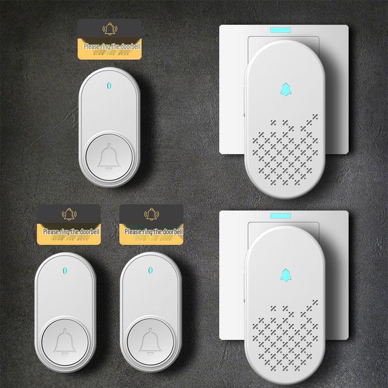 Wireless Long-Distance Smart Doorbell for Home & Office - One-to-Two Remote Control with Adjustable Volume for Elderly Assistance