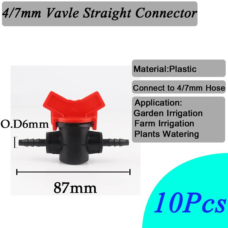 50Pcs Garden Irrigation Connectors 4/7mm 1/4'' Hose Barbed Single Double Tee Elbow Cross Joint Watering Kit Straight Accessories
