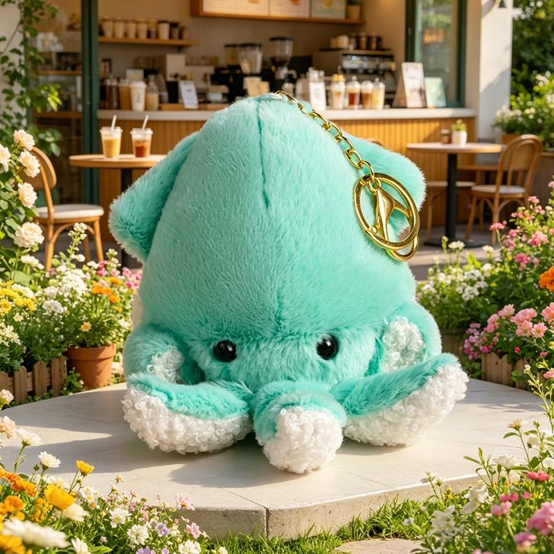 1Pc 10Cm Octopus Plush Pendant Stuffed Colorful Ocean Animal Cartoon Key Chain Decor Plushie For Bag Gift Child Accompanying