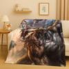 3D Kratos God of War Games Cartoon Gamer Flannel Blanket,Ultra Soft Warm Plush Throw for Home Bedroom Bed Sofa Cover Picnic Kids