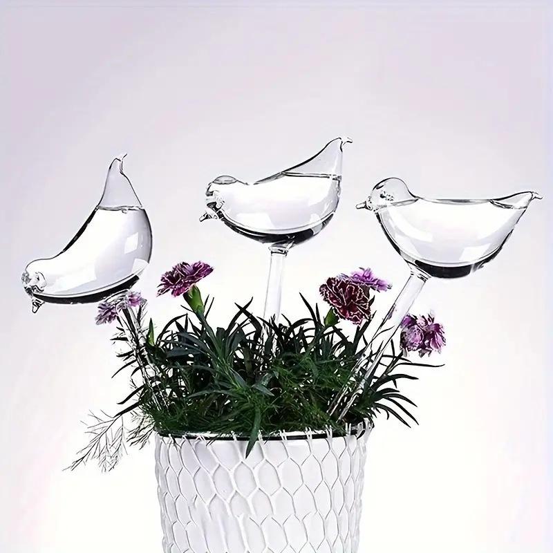 Fauler Wasserspender Imitation Glas Kunststoff Vogel Automatisch Garten Blumenliebhaber Reisen Tropfmaschine